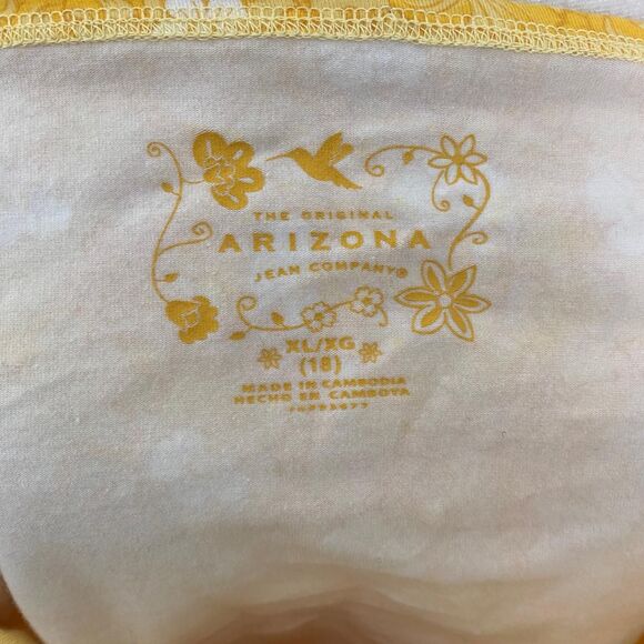 Arizona Y2K Yellow White Boho Hawaii Flower Halter Top Plus Size XL - Picture 7 of 8